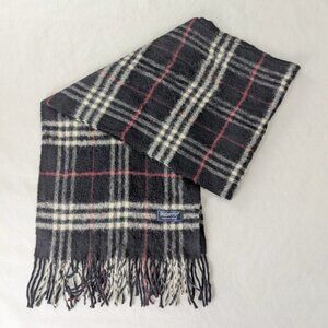 Authentic Pre-Owned Burberry's wool Scarf Black – Unisex Check – Premium Wrap.